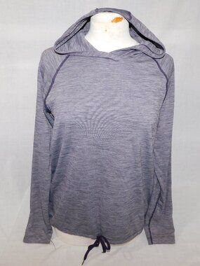 Under Armour Women L Two Tone Purple Heatgear Velocity Twist Light Weight Hoodie